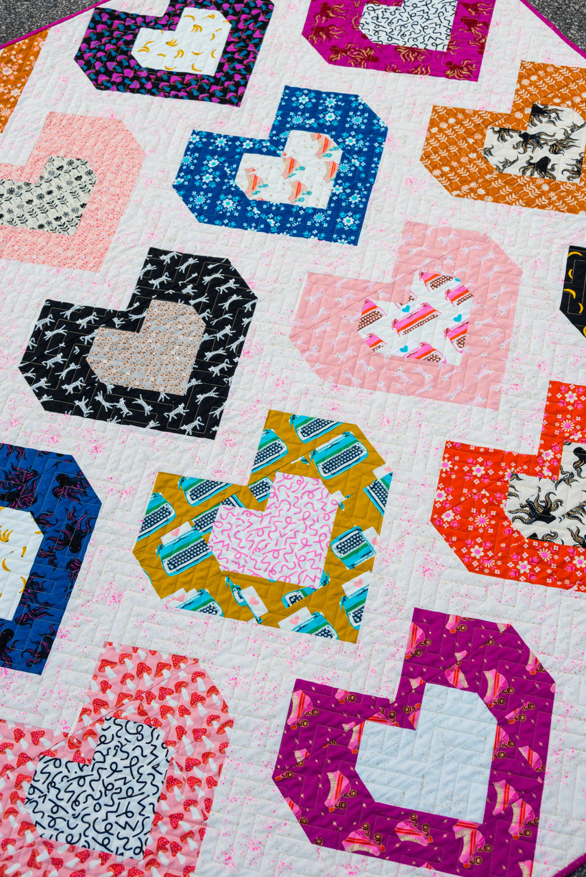 Two Hearts Quilt Paper Pattern