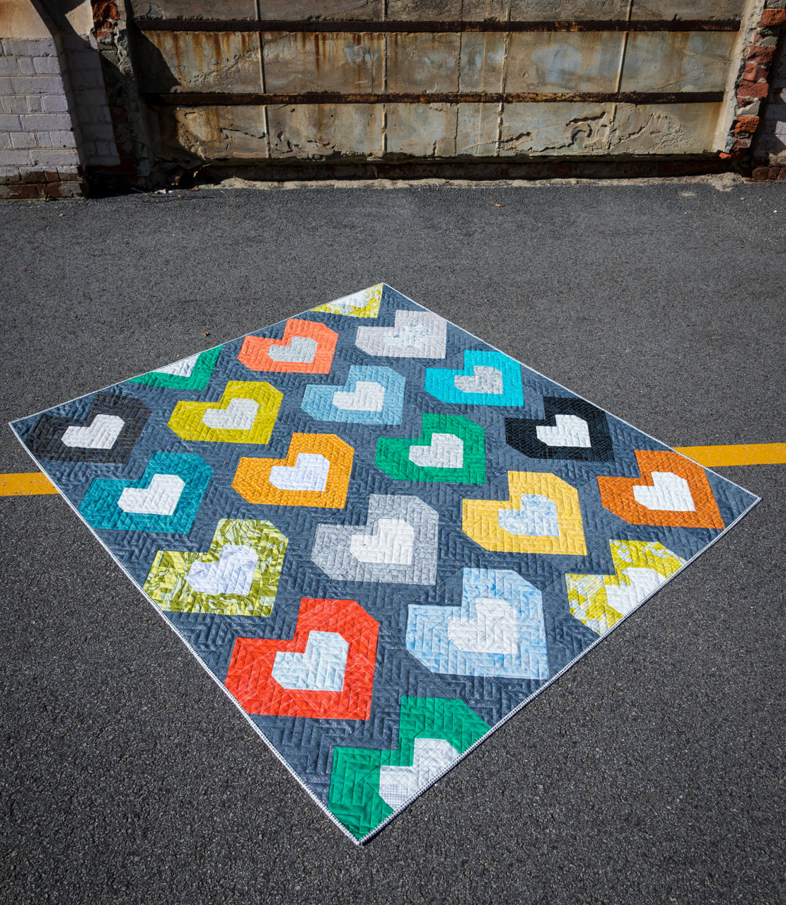 Two Hearts Quilt Paper Pattern