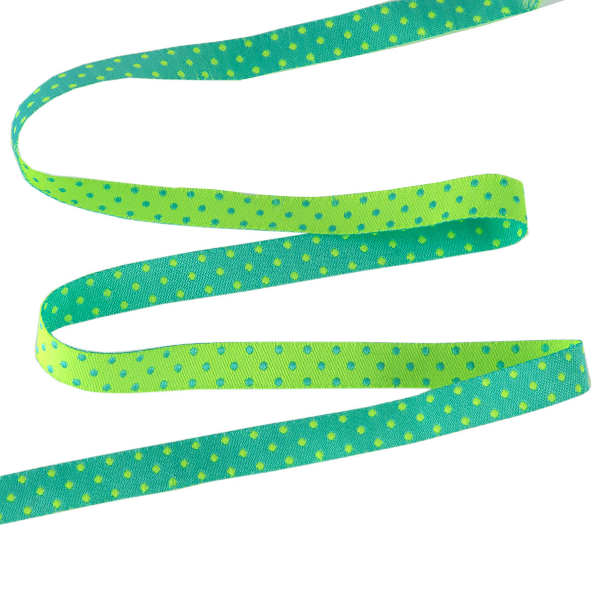 Reversible Dots Peacock 3/8"- Tula Pink - PRICE PER QUARTER METRE