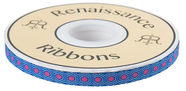 Tiny Yellow Tortoise dots on Light Blue - 3/8" - PER QUARTER METRE