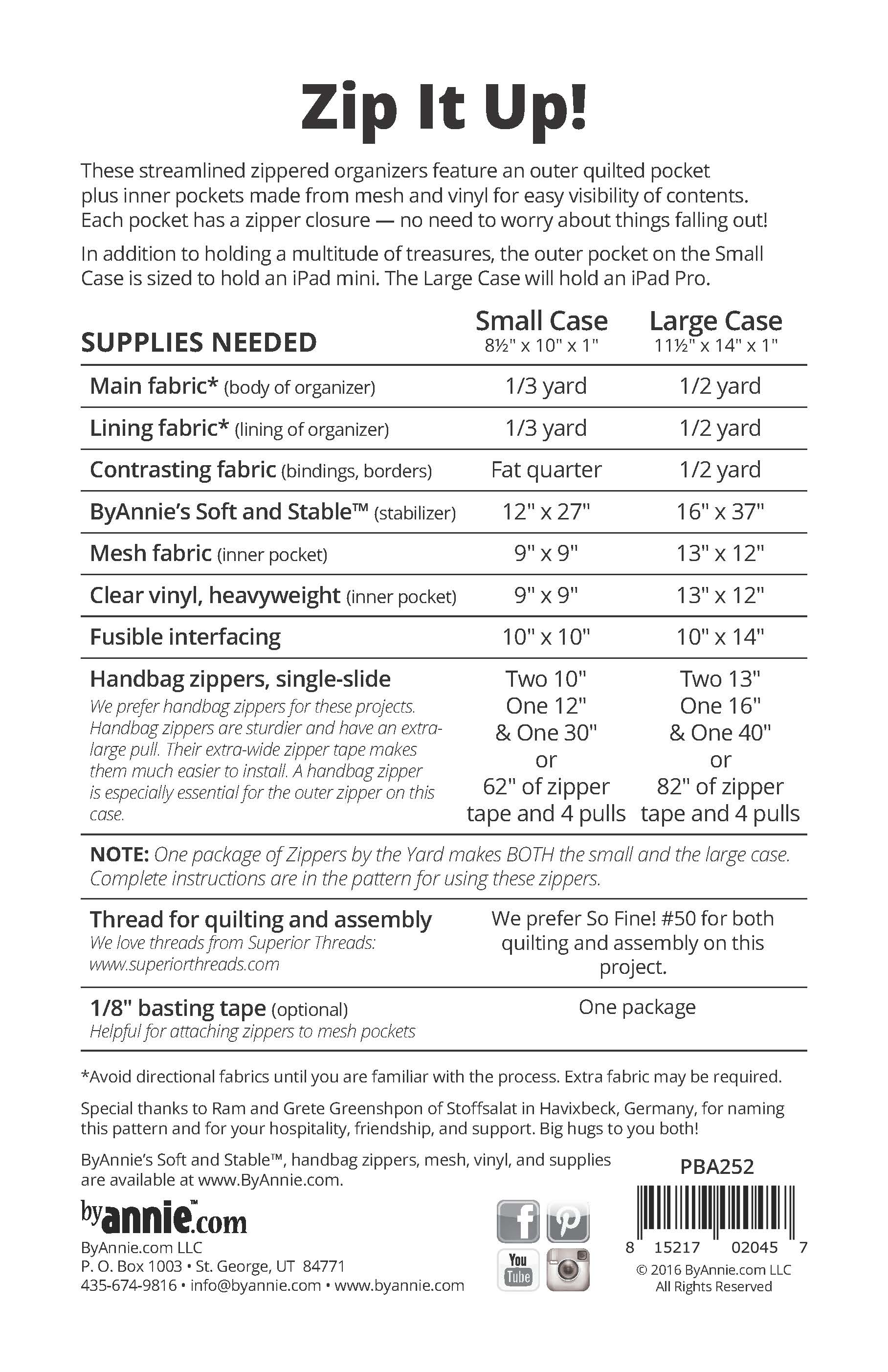 Zip It Up - By Annie