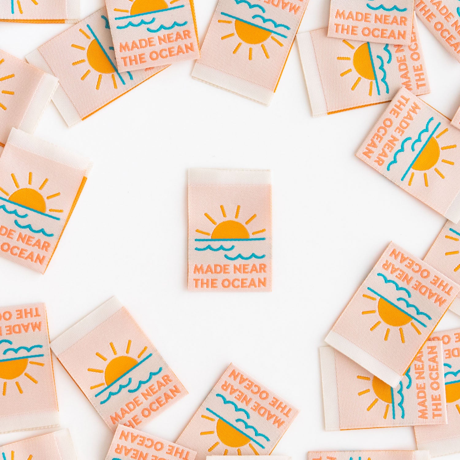 Made Near the Ocean Woven Labels - Sewing Woven Clothing Tag Made Near the Ocean Woven Labels - Sewing Woven Clothing Tag