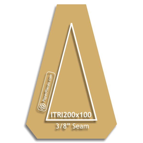 2" x 1" Isosceles Triangle 3/8" Seam Acrylic Template Troll