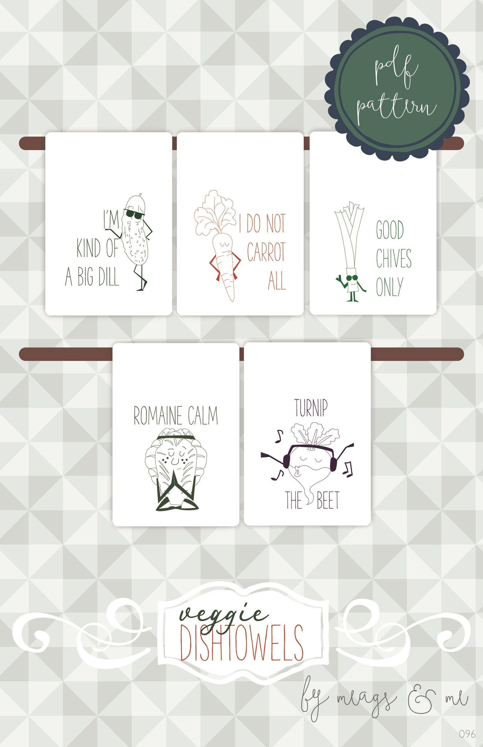 Veggie Dishtowels Pattern