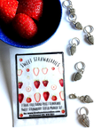 Sweet Strawberry Stitch Marker Pack - Round & One Removable