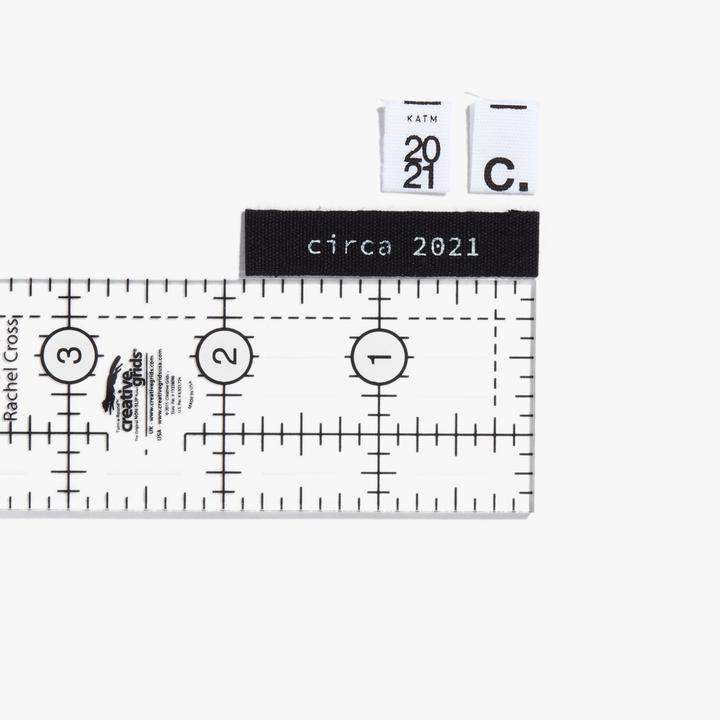 "CIRCA 2021" Dual Pack Cotton Printed Labels
