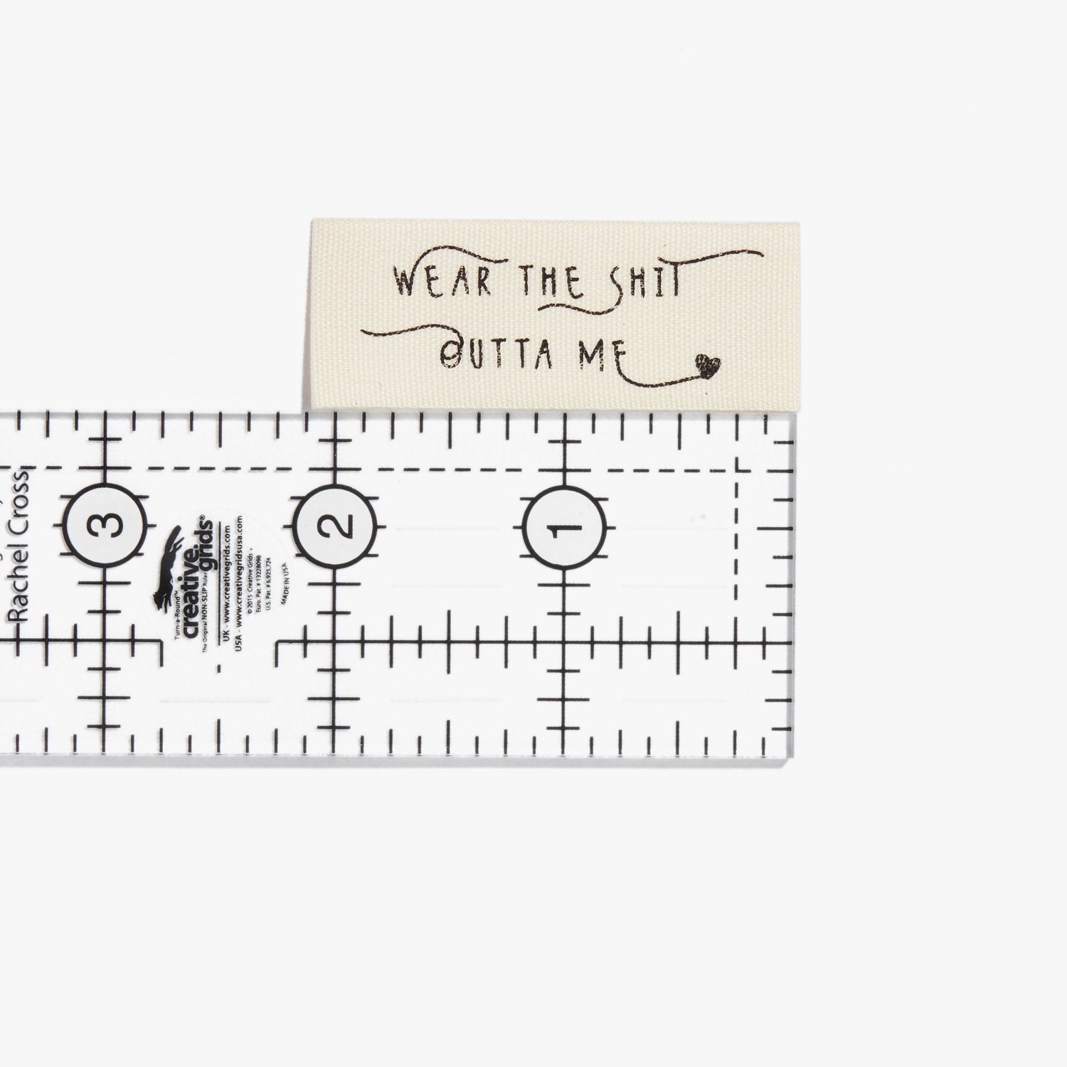 "WEAR THE SHIT OUTTA ME" Cotton Labels 10 Pack