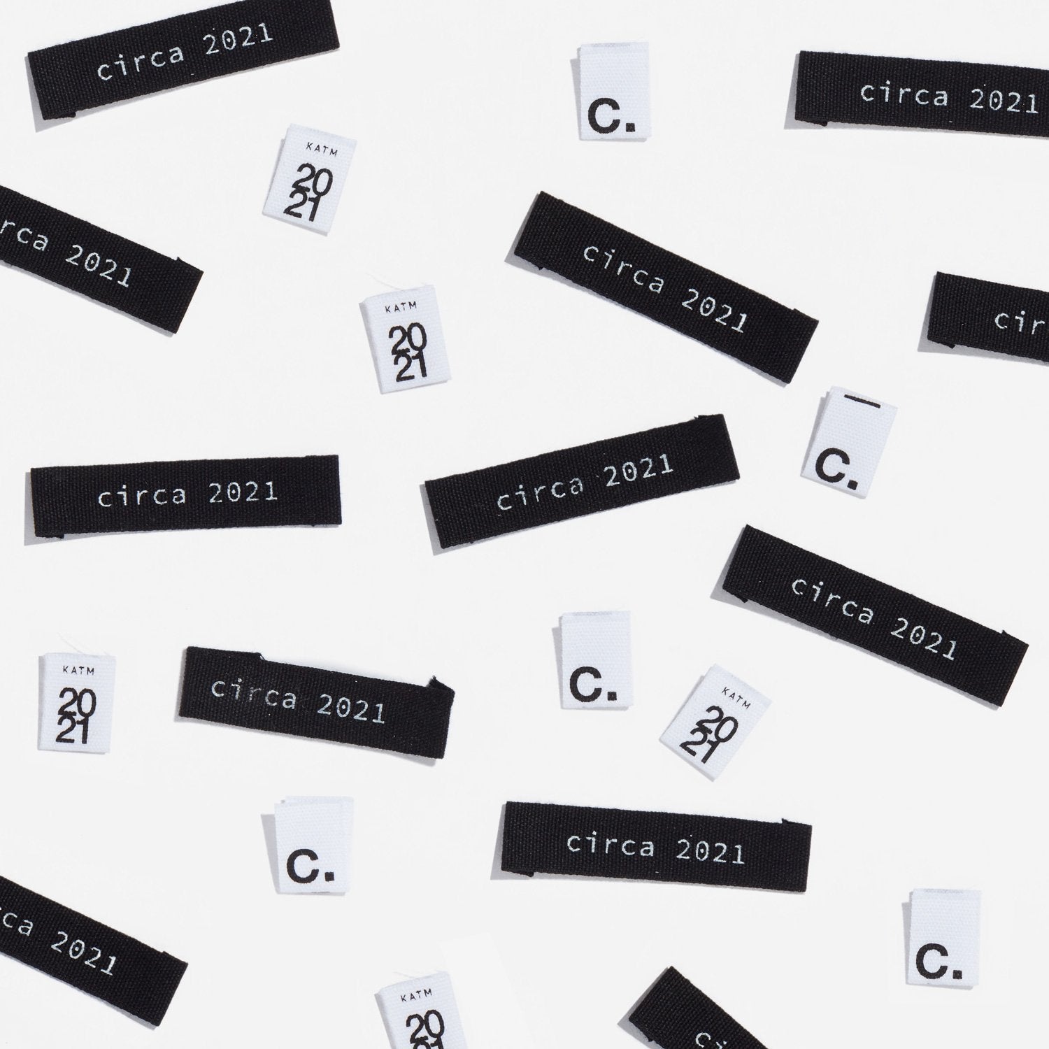 "CIRCA 2021" Dual Pack Cotton Printed Labels