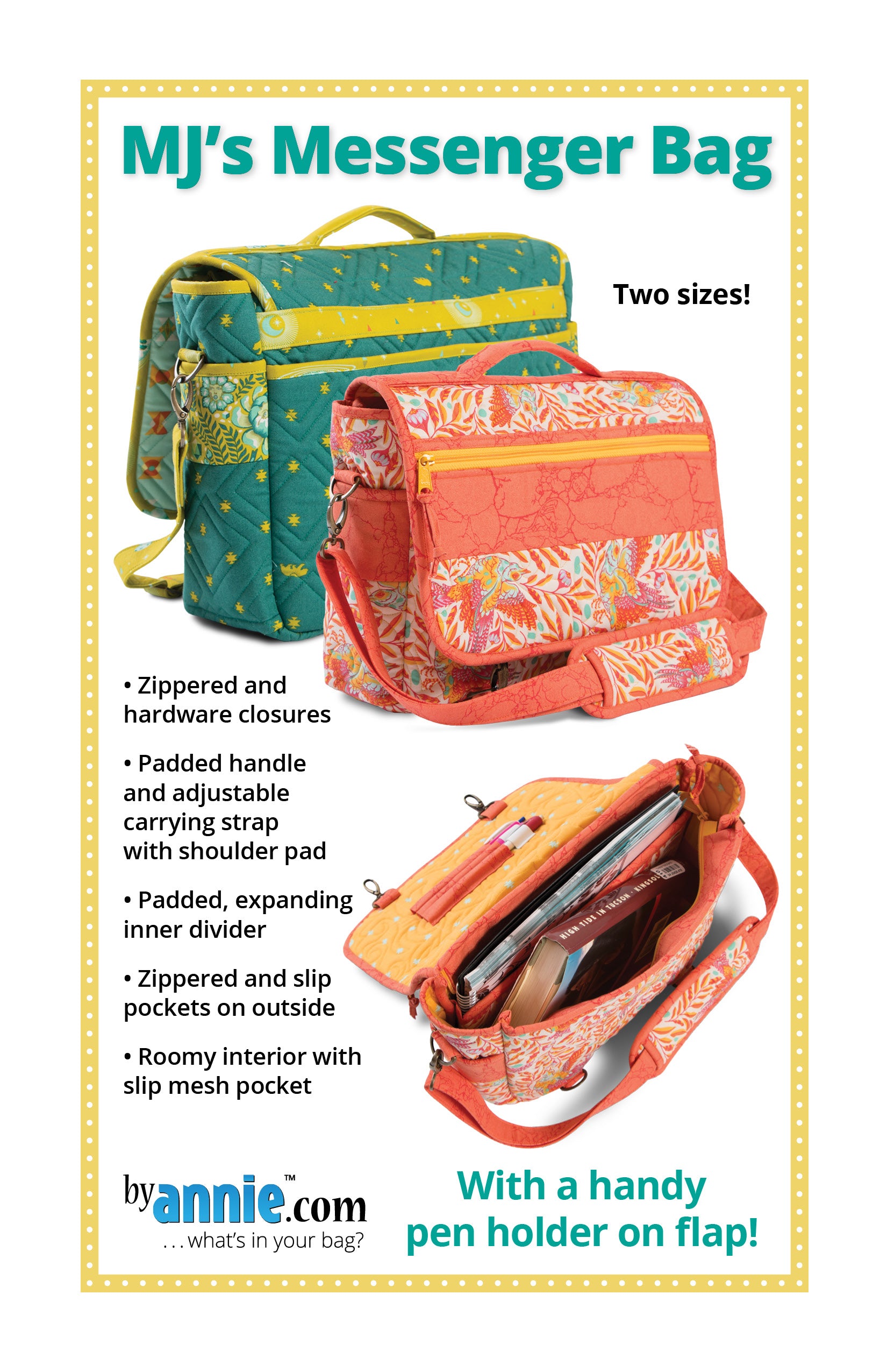 MJ's Messenger Bag - By Annie