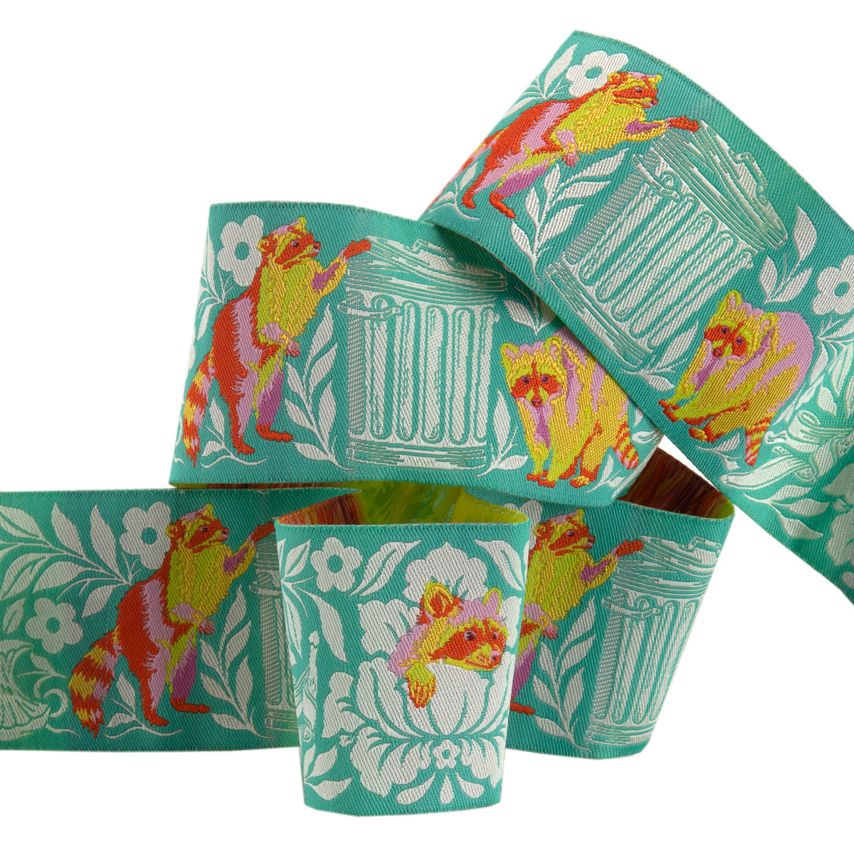 One Man's Trash Green 2"- Glow Tula Pink Tiny Beasts - PER QUARTER METRE