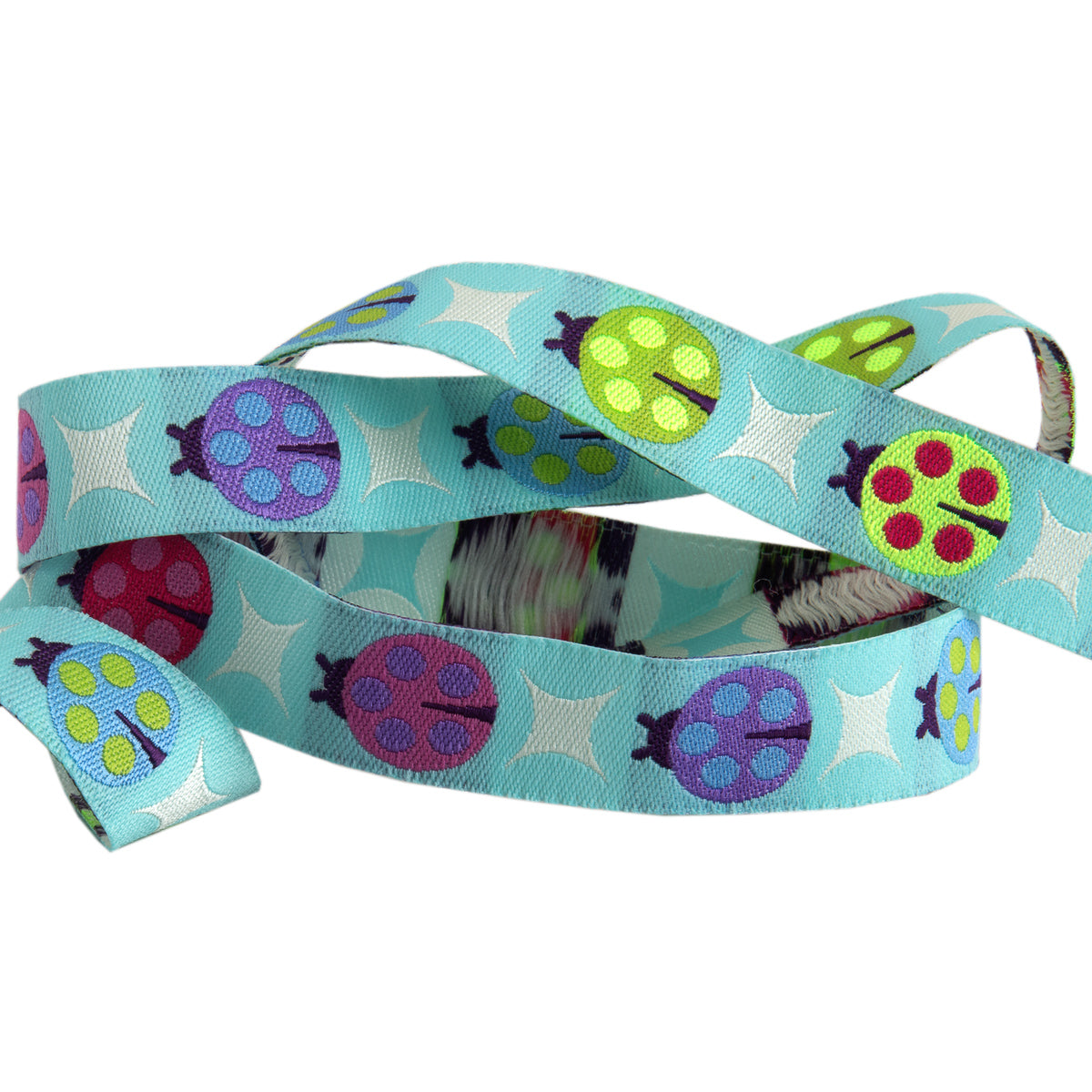 Painted Ladies on Aqua 5/8"- Glimmer Tula Pink Tiny Beasts- PER QUARTER METRE
