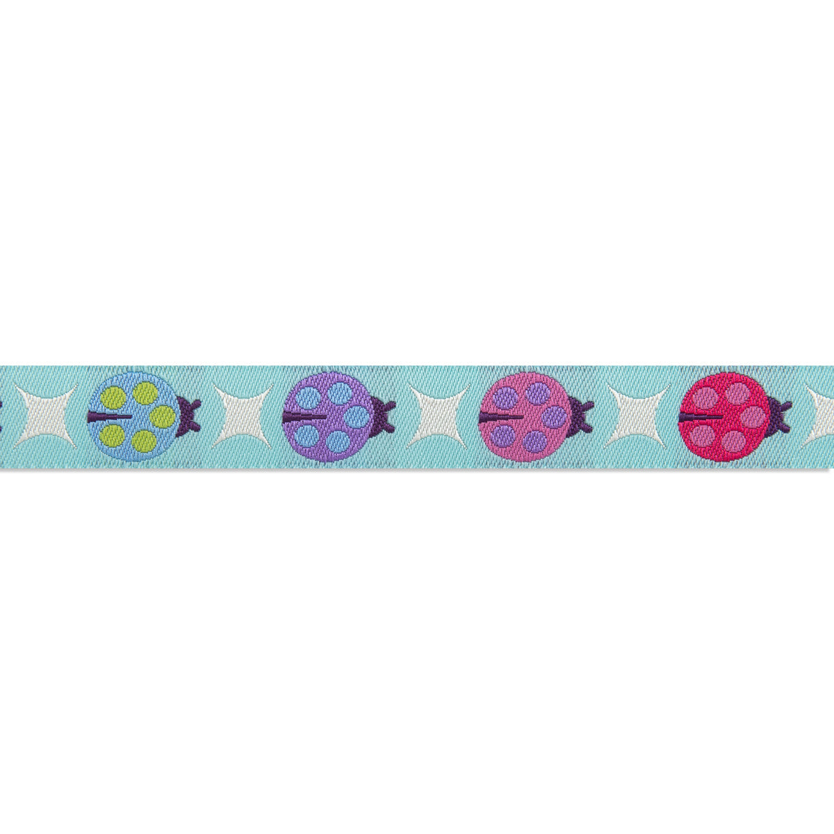 Painted Ladies on Aqua 5/8"- Glimmer Tula Pink Tiny Beasts- PER QUARTER METRE