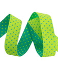 Reversible Dots Peacock 5/8"- Tula Pink - PRICE PER QUARTER METRE