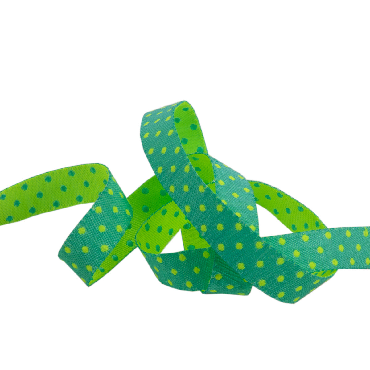 Reversible Dots Peacock 5/8"- Tula Pink - PRICE PER QUARTER METRE