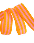 Orange Fizz - 1" - Tula Pink Webbing - PER QUARTER METRE