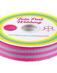 Aqua & Hot Pink - 1" - Tula Pink Webbing - PER QUARTER METRE