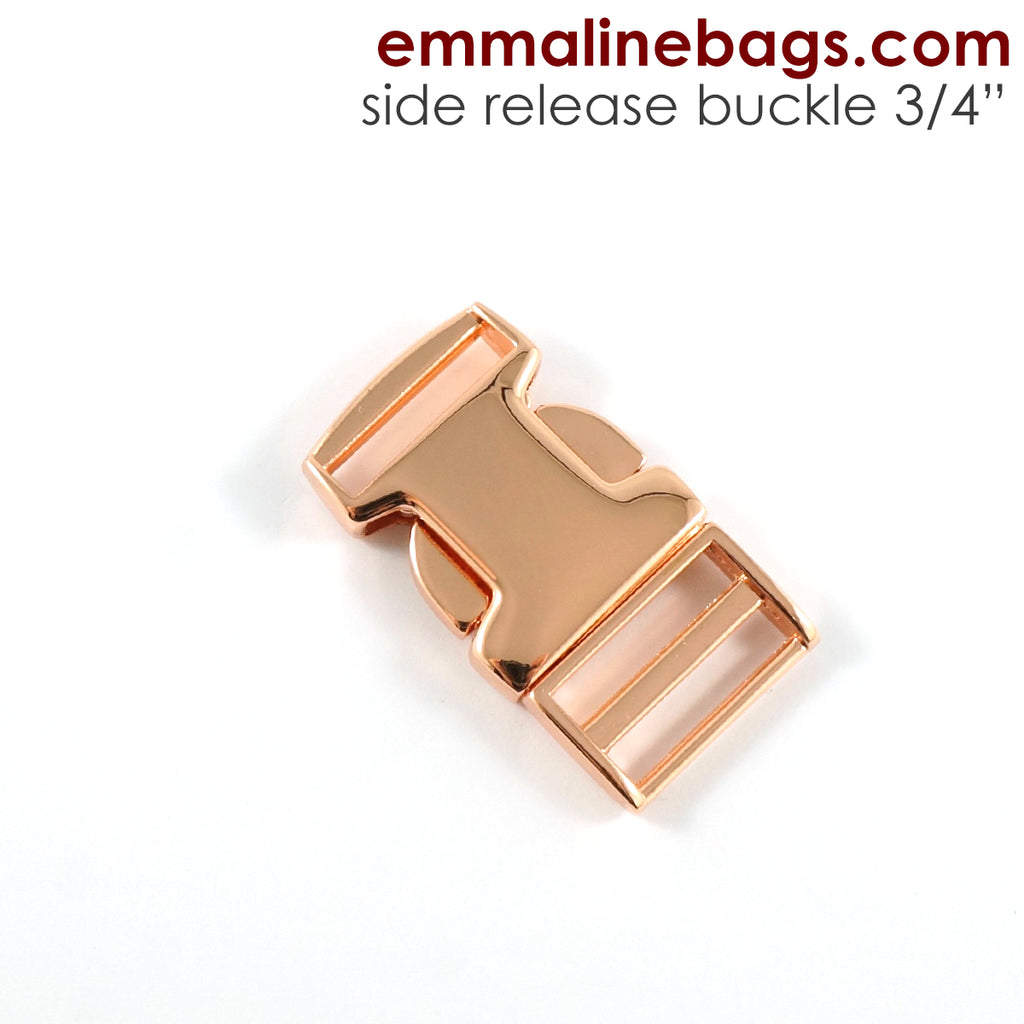 Side Release Buckle: 3/4&quot; (25 mm) Rose Gold/Copper