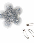 Curved Safety Pins in a Flower Case 75ct