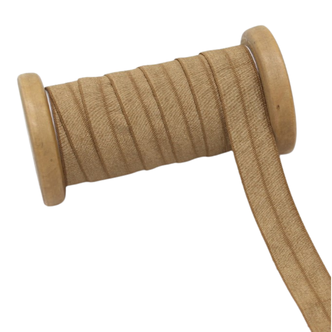 Fold-over Elastic 3/4in Golden Brown - FULL ROLL Fold-over Elastic 3/4in Golden Brown - FULL ROLL