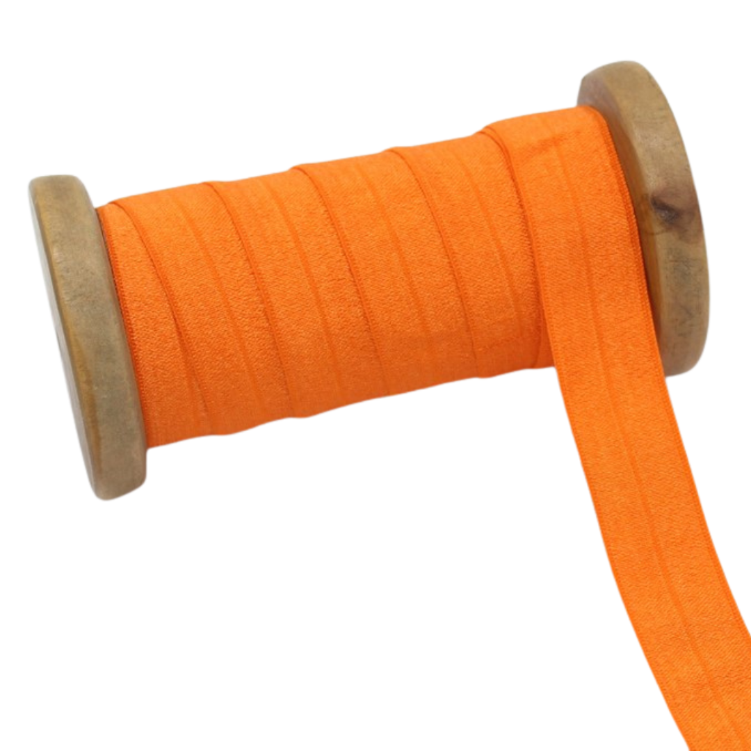 Fold-over Elastic 3/4in Torrid Orange - PER QUARTER METRE