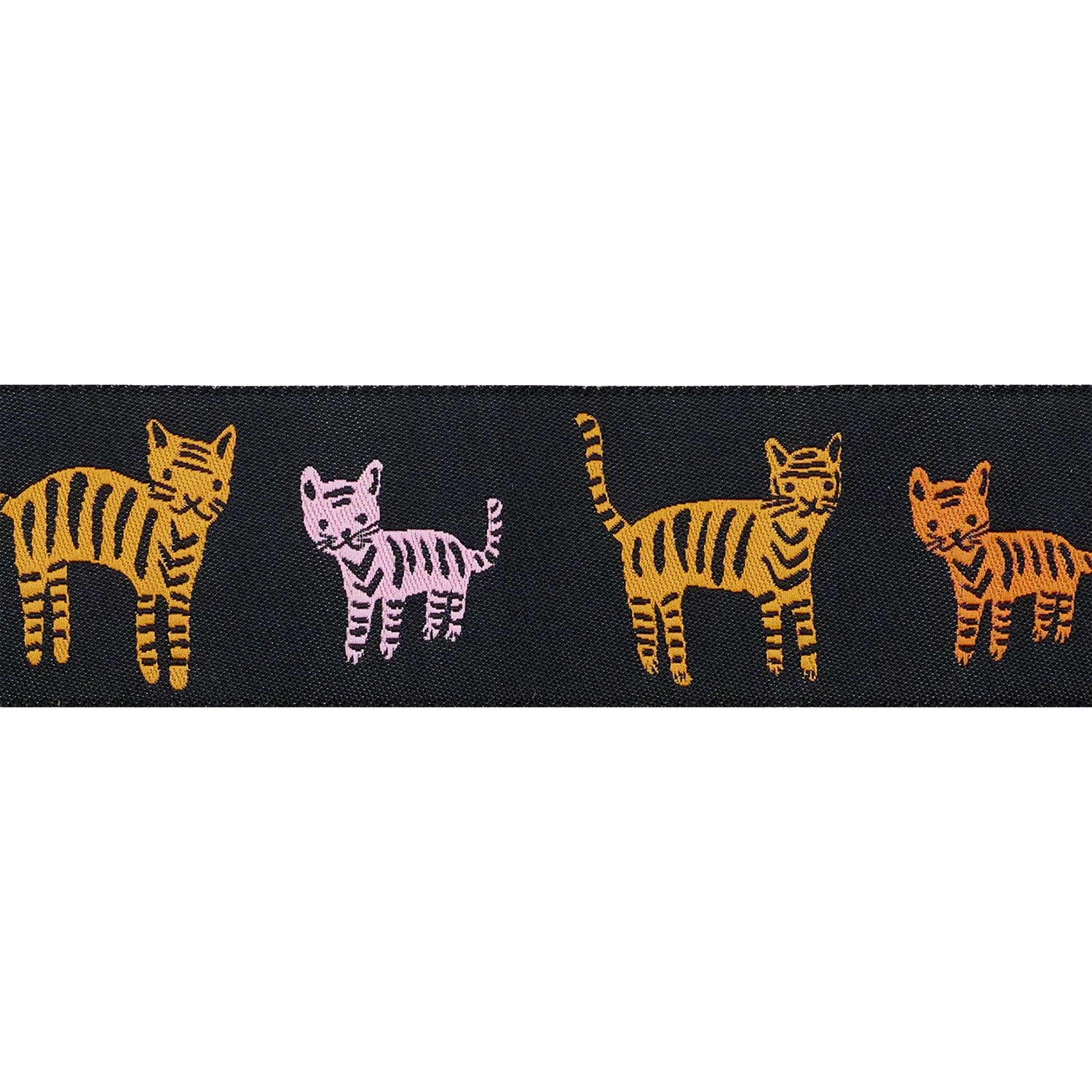 Catnap - Tiger Stripes in Black - 1-1/2&quot; width - by Alexia Abegg - PER QUARTER METRE/10&quot; CUT