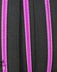 Rectangle Pull Zipper Pack - Black Zipper Tape with Pink Teeth