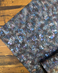 Retro Embossed Floral with Butterflies & Dragonflies Wine/Blue Iridescent 18"x 53" - SOLD PER ROLL