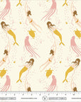 PRE ORDER JUNE 2026 - Heather Ross Favorites Underwater Sisters Blush Pink - Heather Ross - PER QUARTER METRE / 10" CUT