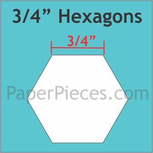 3/4&quot; Hexagon - Paper Pieces