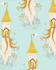 PRE ORDER JUNE 2026 - Heather Ross Favorites Rapunzel Aqua - Heather Ross - PER QUARTER METRE / 10" CUT