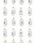PRE ORDER JUNE 2026 - Heather Ross Favorites Goldfishes In Bags White - Heather Ross - PER QUARTER METRE / 10" CUT