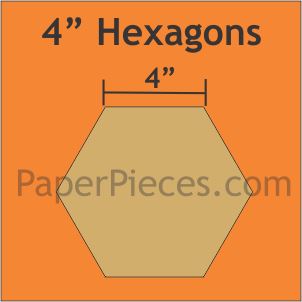 4&quot; Hexagon - 3/8&quot; Seam Windowed Acrylic Template