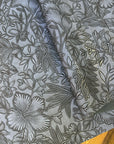 Vintage Embossed Floral Vinyl Zaffre 18"x 53" - SOLD PER ROLL