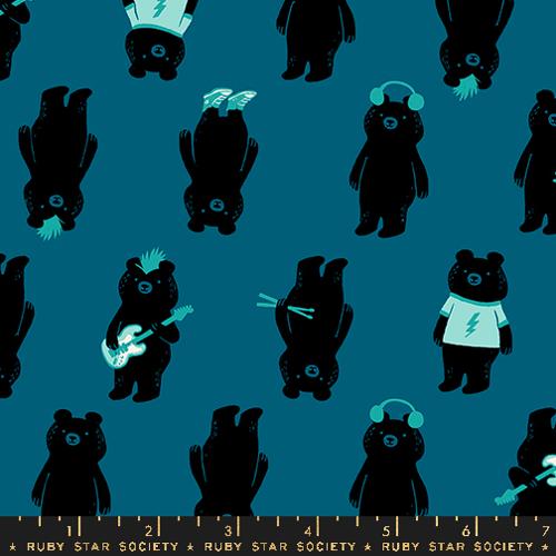 Teddy and the Bears Rockstar Light Berry - Sarah Watts - PER QUARTER METRE