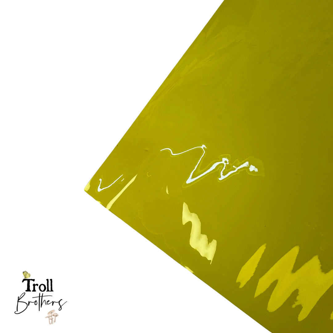 Transparent Jelly Vinyl Bright Yellow 18&quot;x 53&quot; - SOLD PER ROLL