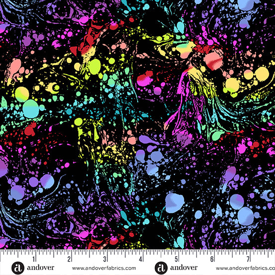 108&quot; Wideback - Venom Black - Lib Elliott - PER QUARTER METRE / 10&quot; CUT