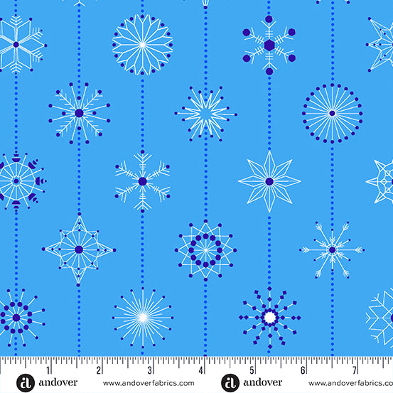 PRE ORDER JUNE 2024 - Deco Frost Snowflakes Frost - Giucy Giuce - PER QUARTER METRE