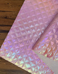 Iridescent Crosshatch Vinyl Peacock 18"x 53" - SOLD PER ROLL