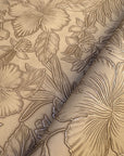 Vintage Embossed Floral Vinyl Sand Dune 18"x 53" - SOLD PER ROLL