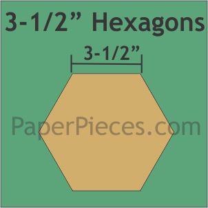3-1/2&quot; Hexagon - Paper Pieces