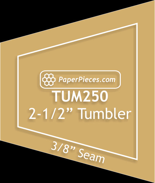2-1/2&quot; Tumblers - 3/8&quot; Seam Acrylic Template