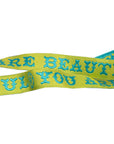 You Are Beautiful - Turquoise 5/8" - Amy Butler - PER QUARTER METRE