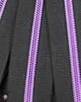 Rectangle Pull Zipper Pack - Black Zipper Tape with Violet Teeth