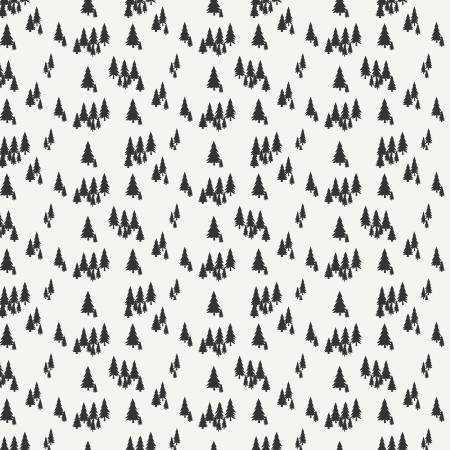 Woodsman Trees Cream - Lori Whitlock  - PER QUARTER METRE