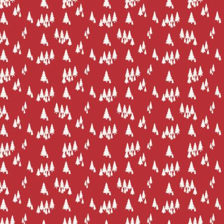 Woodsman Trees Red - Lori Whitlock - PER QUARTER METRE Woodsman Trees Red - Lori Whitlock - PER QUARTER METRE