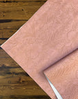 Vintage Embossed Floral Vinyl Pink Rose 18"x 53" - SOLD PER ROLL