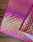 Iridescent Crosshatch Vinyl Passion 18"x 53" - SOLD PER ROLL