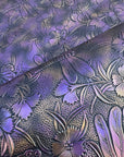 Retro Embossed Floral with Butterflies & Dragonflies Copper/Purple Iridescent 18"x 53" - SOLD PER ROLL