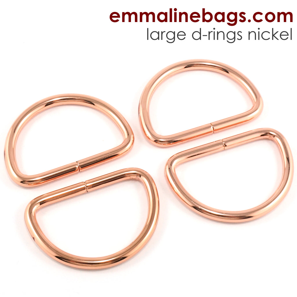 D-rings: 1 1/2&quot; Rose Gold - 4 Pack
