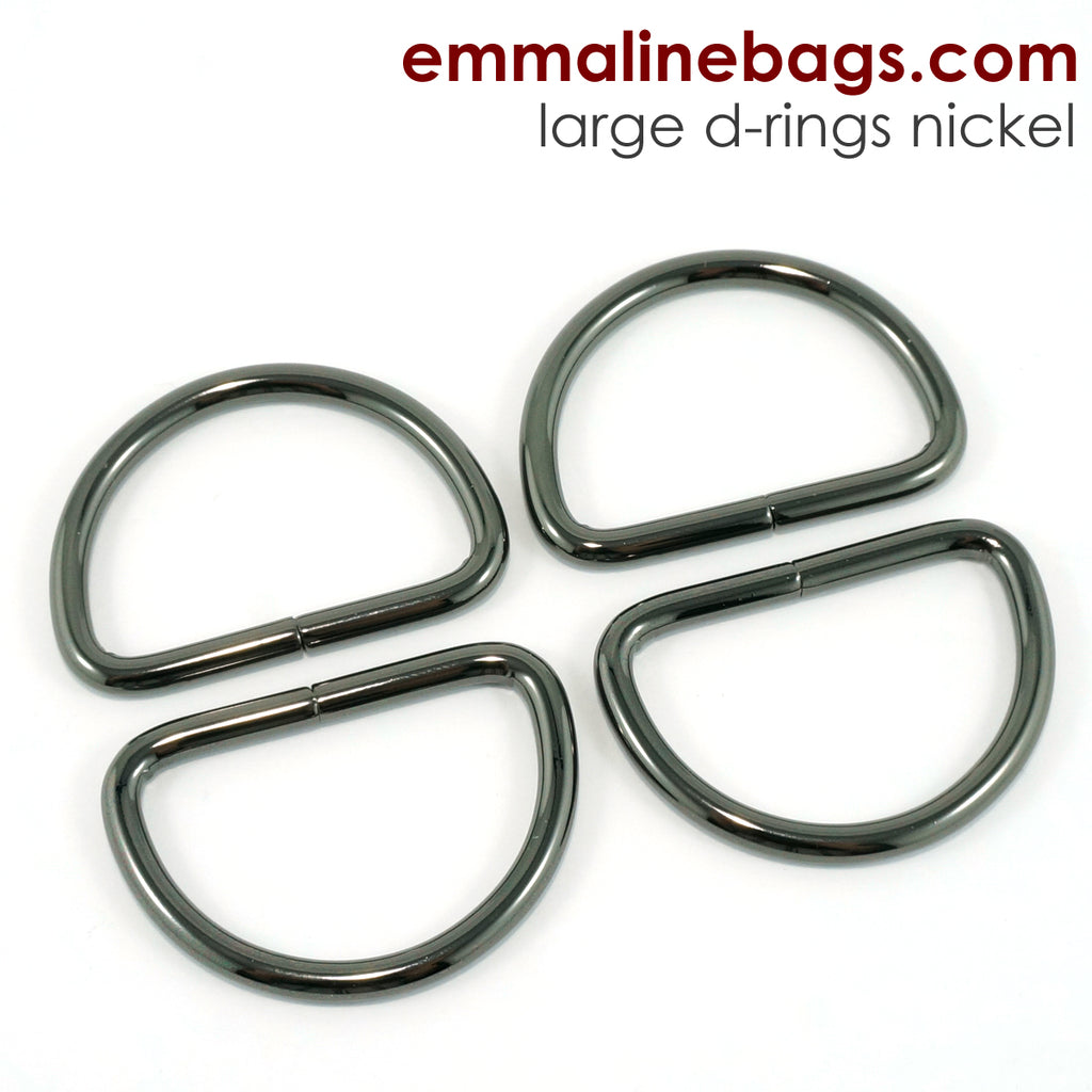 D-rings: 1 1/2&quot; Gunmetal - 4 Pack